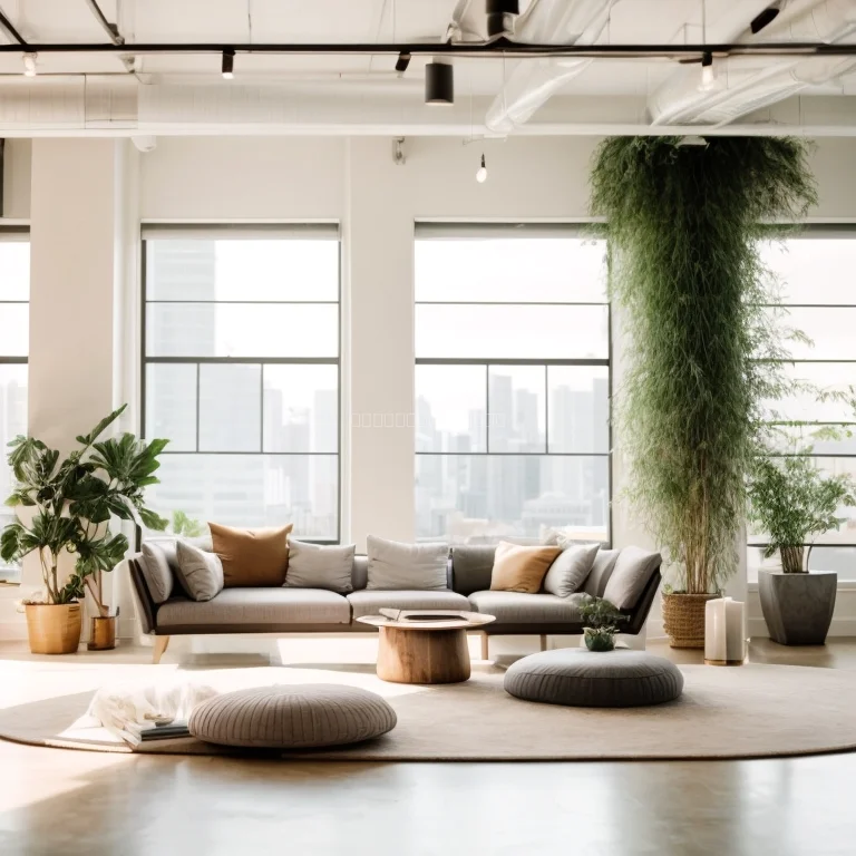Entrepreneur meditating on rooftop view