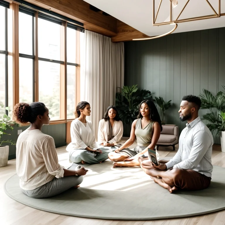 Entrepreneur meditating in office